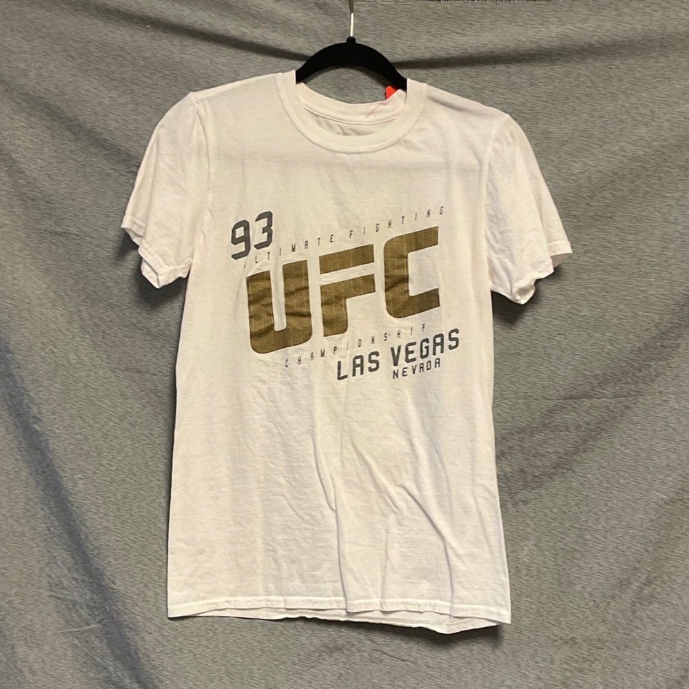 UFC White and Gold Short Sleeve Tee